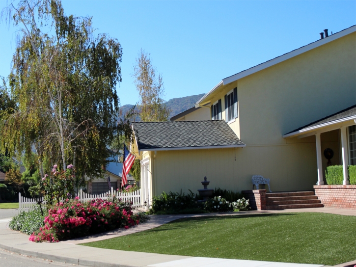 Synthetic Grass Jewell, Kansas Backyard Deck Ideas, Small Front Yard Landscaping